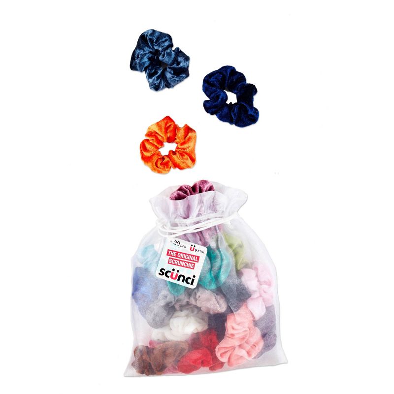 scunci Velvet Scrunchies - 20pc