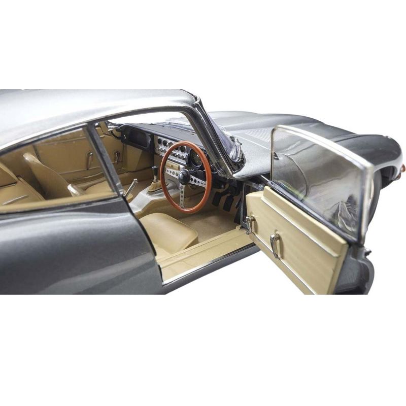 Jaguar E-Type Coupe RHD (Right Hand Drive) Dark Gray Met. "E-Type 60th Anniversary" (1961-2021) 1/18 Diecast Model Car by Kyosho