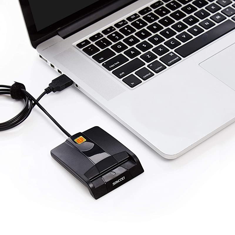 DOD Military USB Common Access CAC Smart Card Reader, Compatible with Mac Os, Win (Horizontal Version)