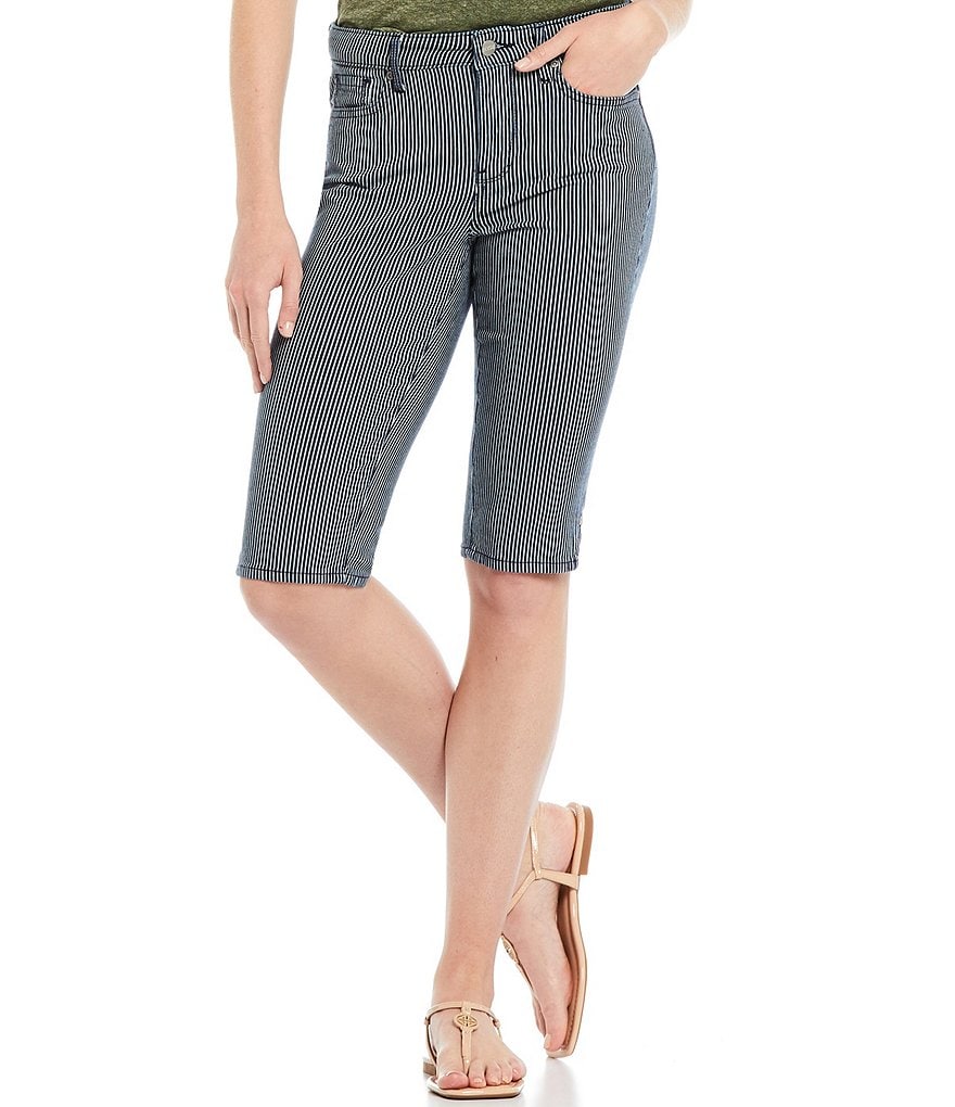 NYDJ Railroad Riveted Side Slit Capri Jeans