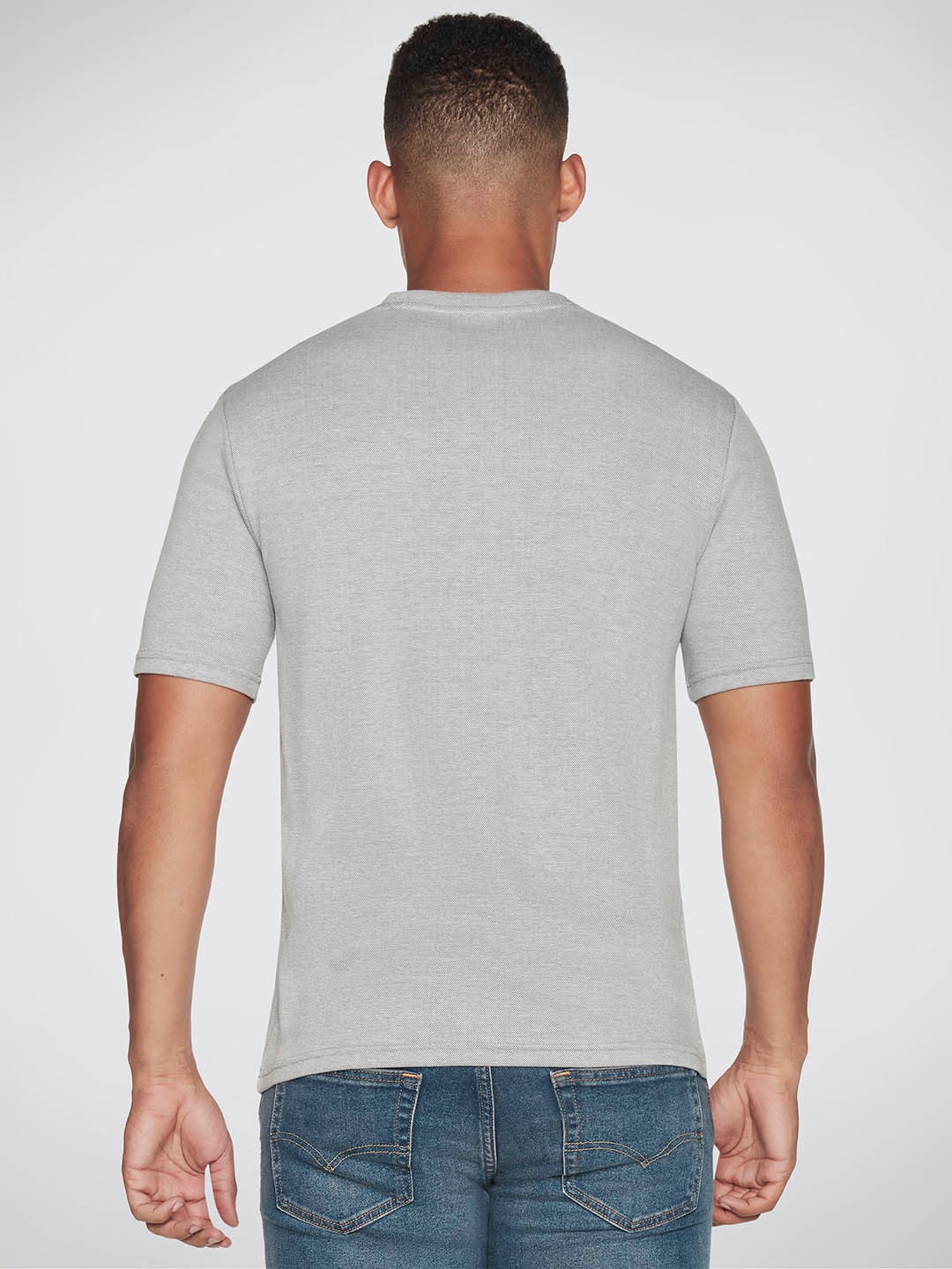 Skechers Grey Relaxed Fit Henley T-Shirt
