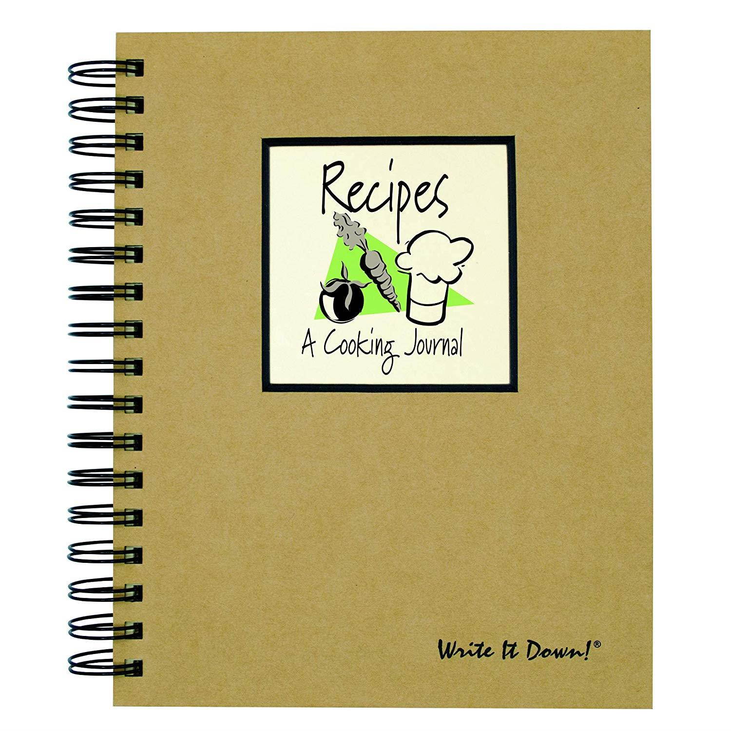 Recipes, A Cooking Journal - Kraft Hard Cover