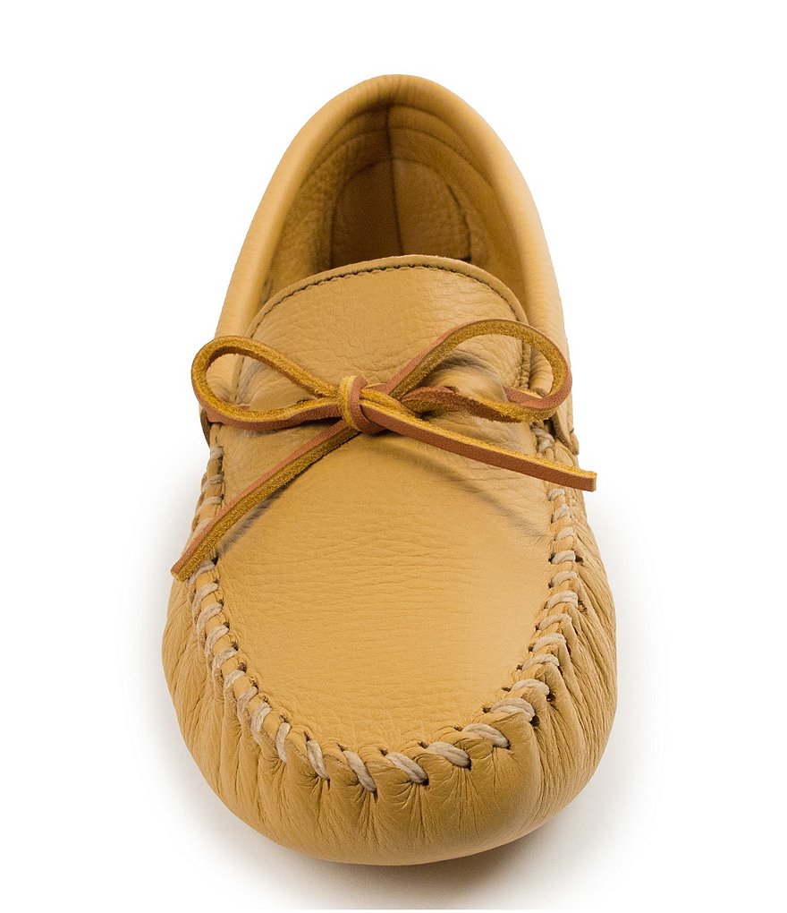 Minnetonka Men's Double Deerskin Leather Softsole Slipper
