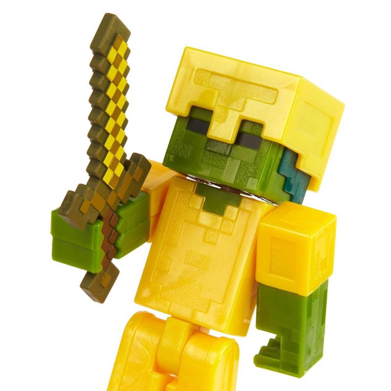 Minecraft Zombie with Gold Armor Mini Figure
