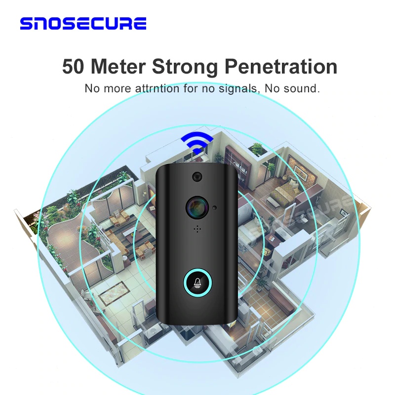 Wireless WiFi Video Doorbell I Camera 720P Ring Door Bell Video Intercom Two Way Audio XSH APP Infrared Night Vision