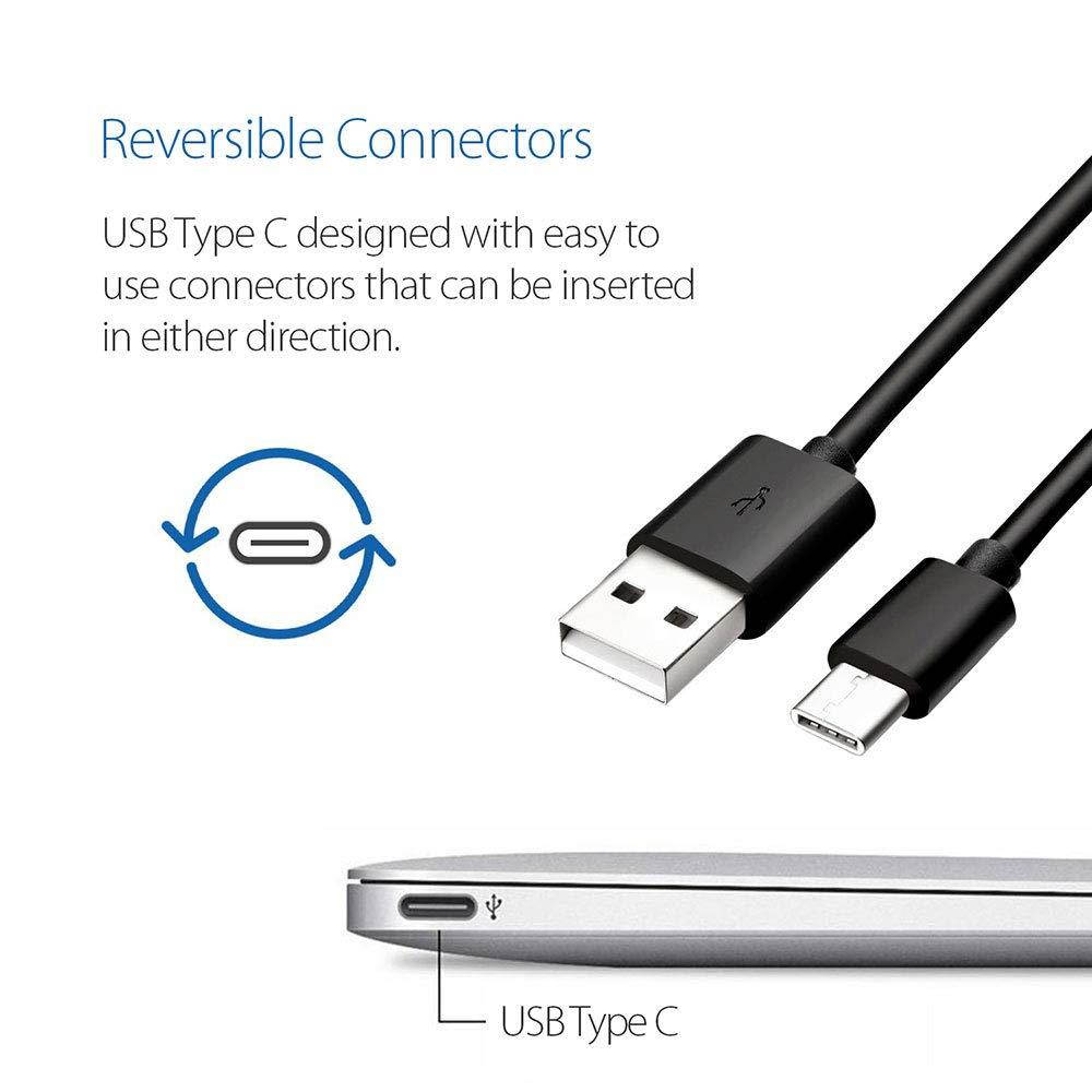 CMPLE USB Cable 2.0 USB-A to USB-C (USB Type C) Data Charge Cable, 10 Feet, Black