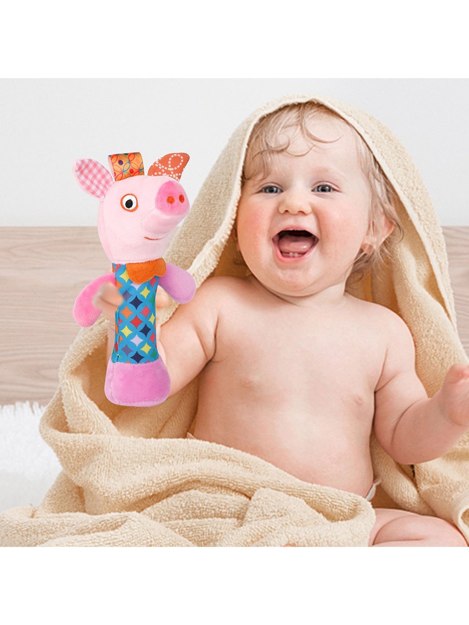 Baby Moo Vintage Ride Yellow Mattress with Fixed Neck Pillow and Bolsters