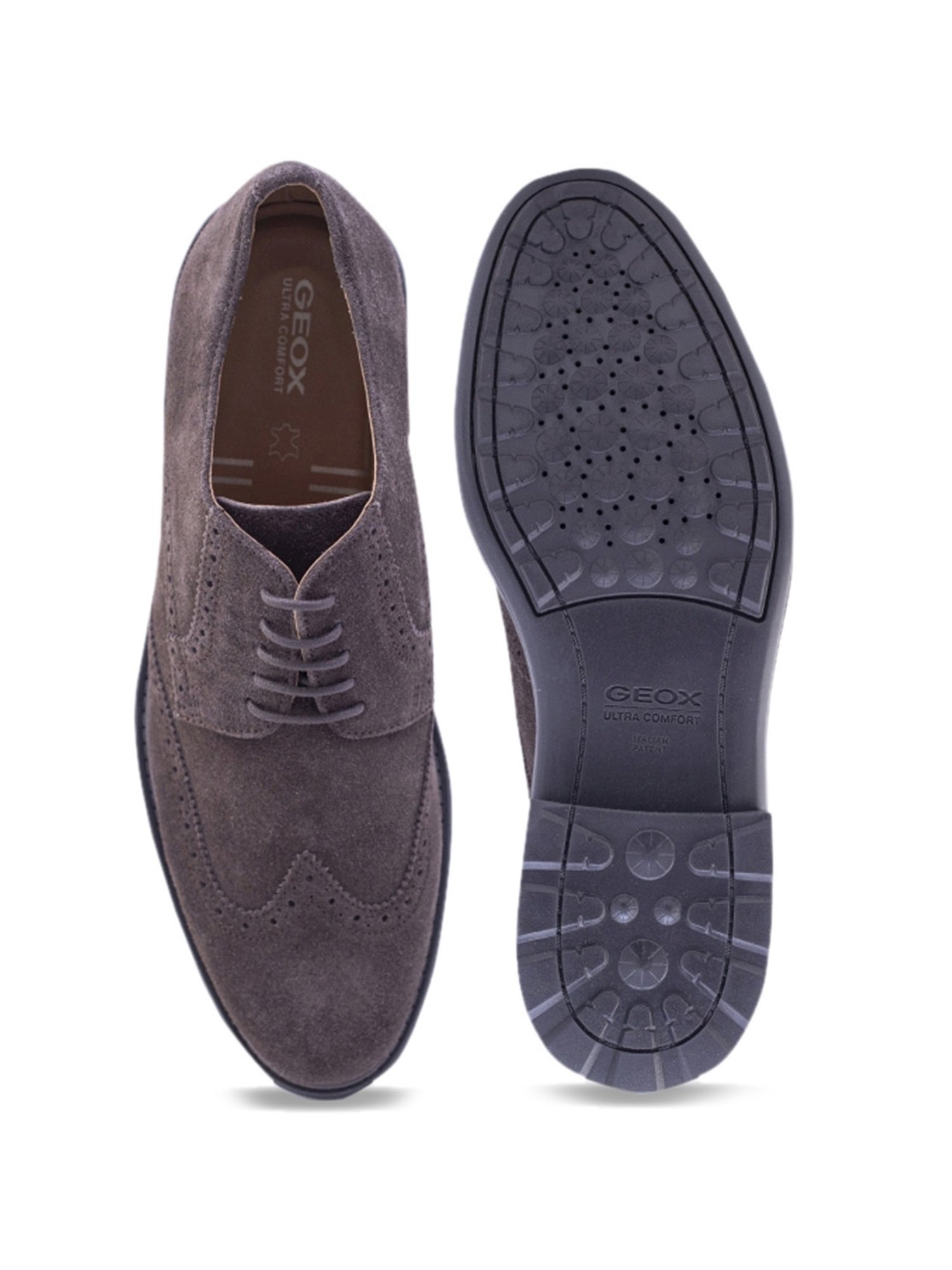 Geox Men's U Walk Preasure Brown Brogue Shoes