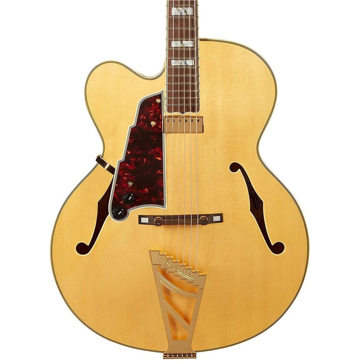 D'Angelico Guitars Excel EXL-1 2018 17" Hollow LH Electric Guitar, Natural