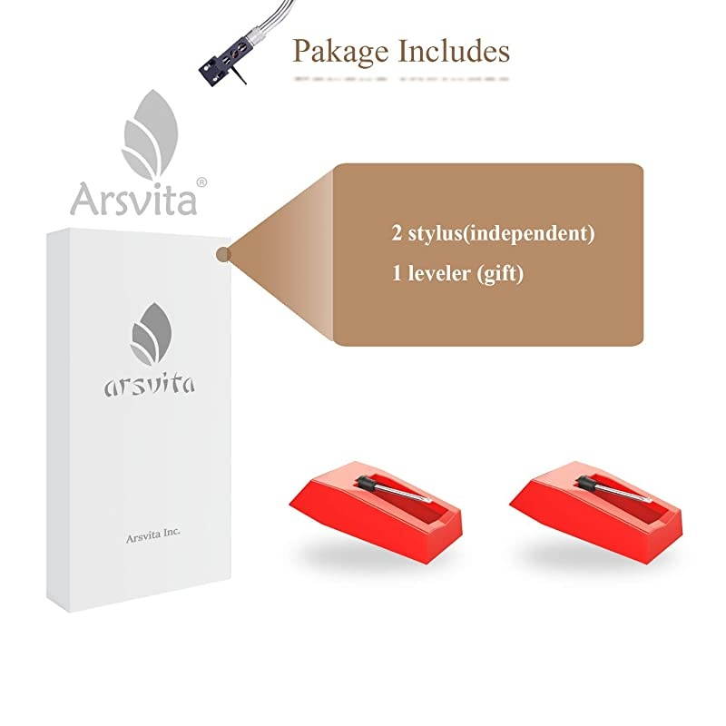 Record Player Needle Diamond Stylus Replacement for Turntable LPPhonoPhonograph 2 Pack