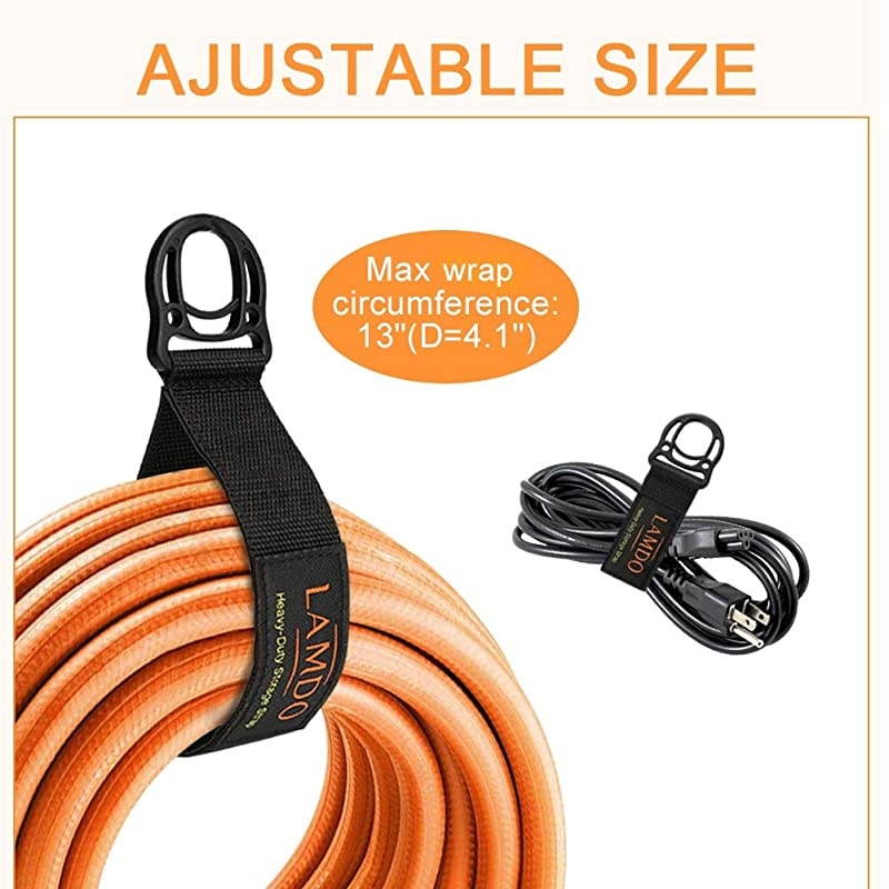 Extension Cord Organizer8 PackHeavyDuty Hoop and Loop Storage Straps for HosesCablesRopesCords Hanger and More for GarageHomeShopRVBoat and Camping Organization