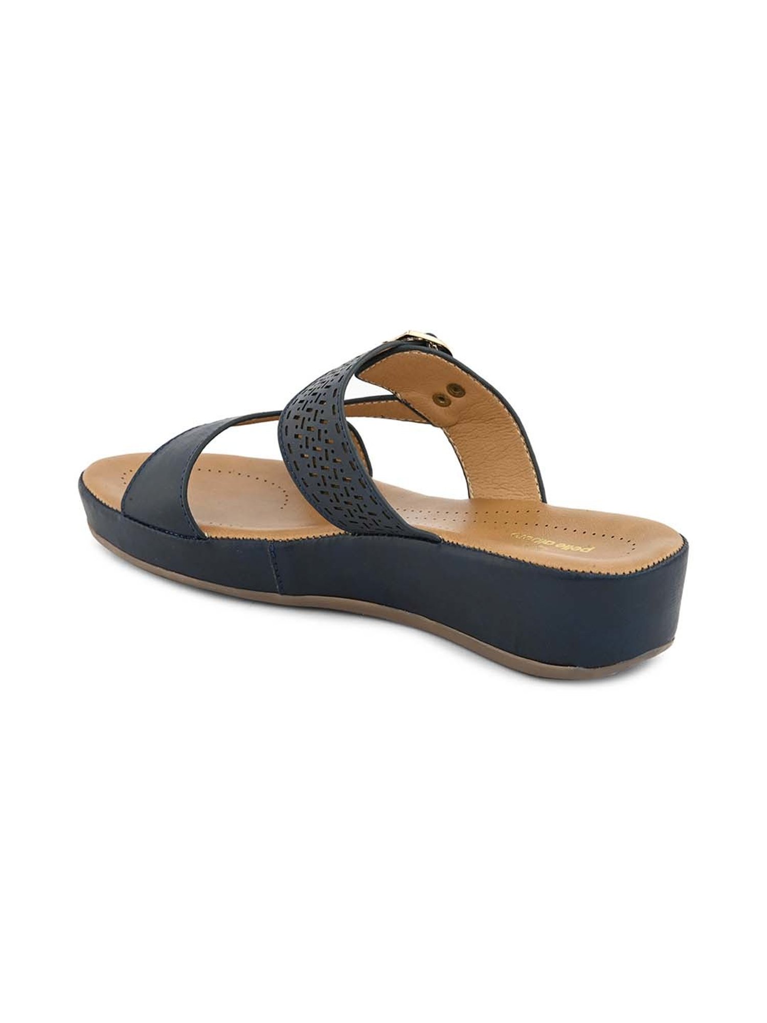 Pelle Albero Women's Blue Casual Wedges