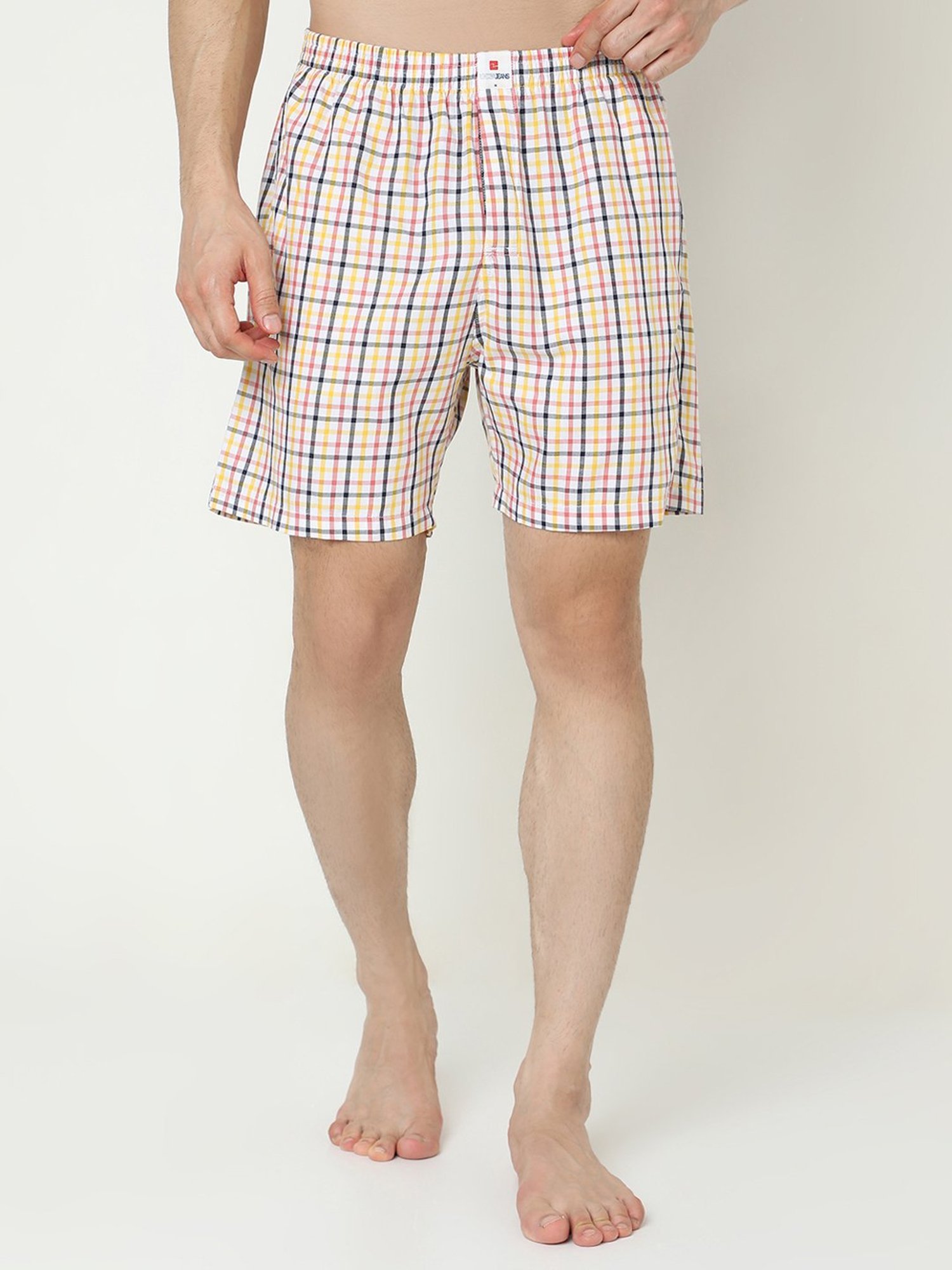 UnderJeans by Spykar Multicolor Check Cotton Boxers