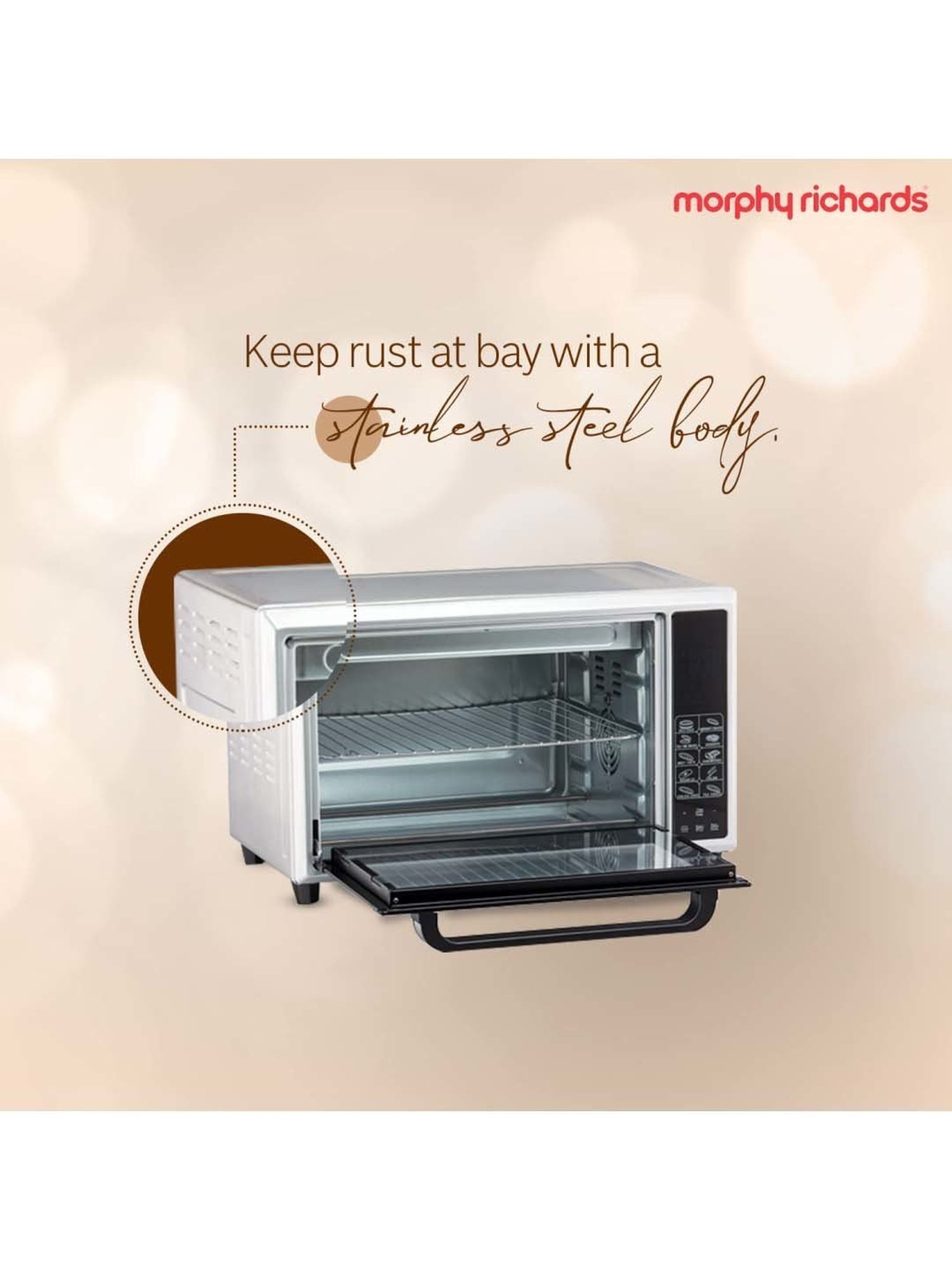 Morphy Richards 35SS DIGICHEF 35 L 1800W Oven Toaster Grill (Silver)