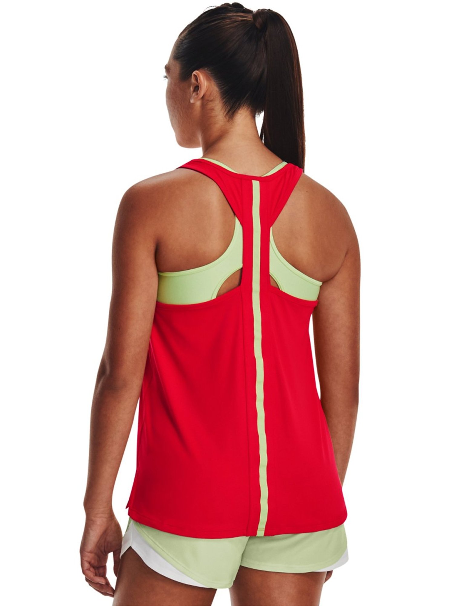 UNDER ARMOUR Red Graphic Print Tank Top