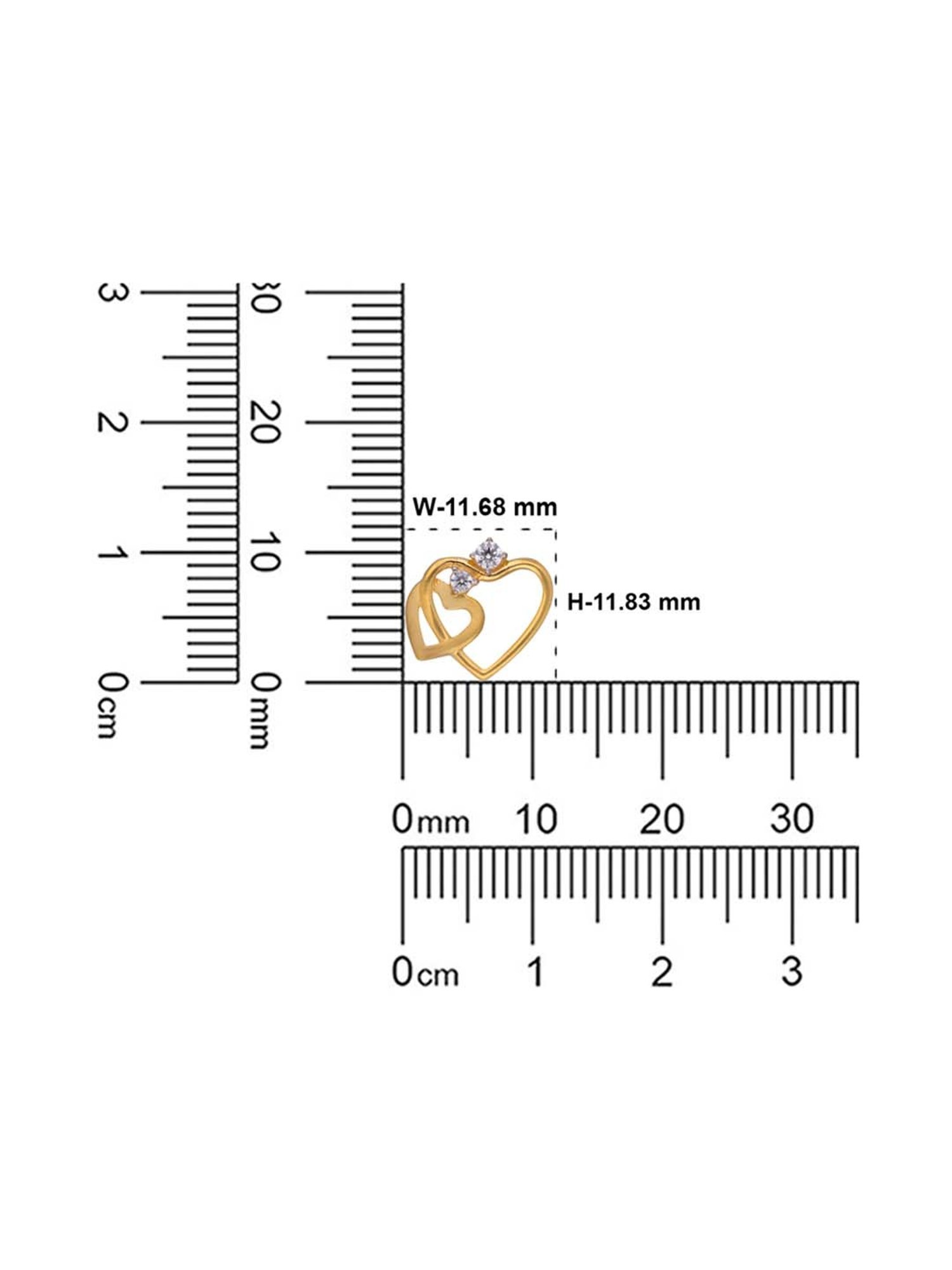 CKC Eternal Love: Heart-Shaped Gold Earstuds