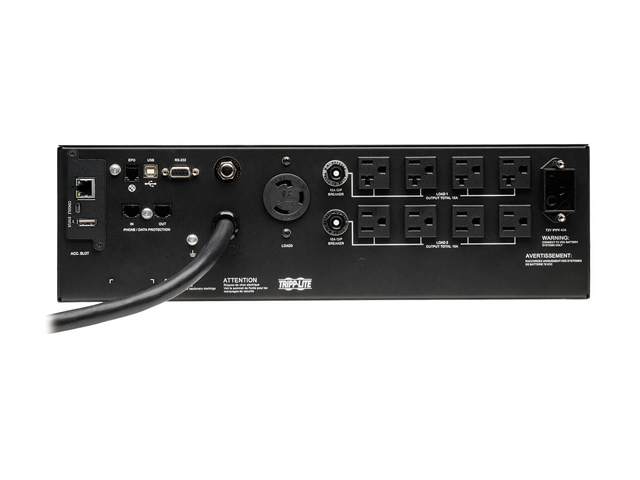 PR1000LCDRT2U Smart App Sinewave UPS System, 1000VA/900W, 8 Outlets, AVR, 2U Rack/Tower Black