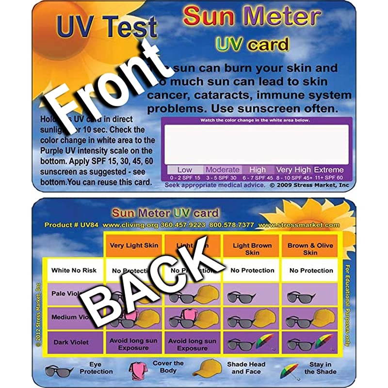 Meter UV Card - 6 Cards, Plastic Cards