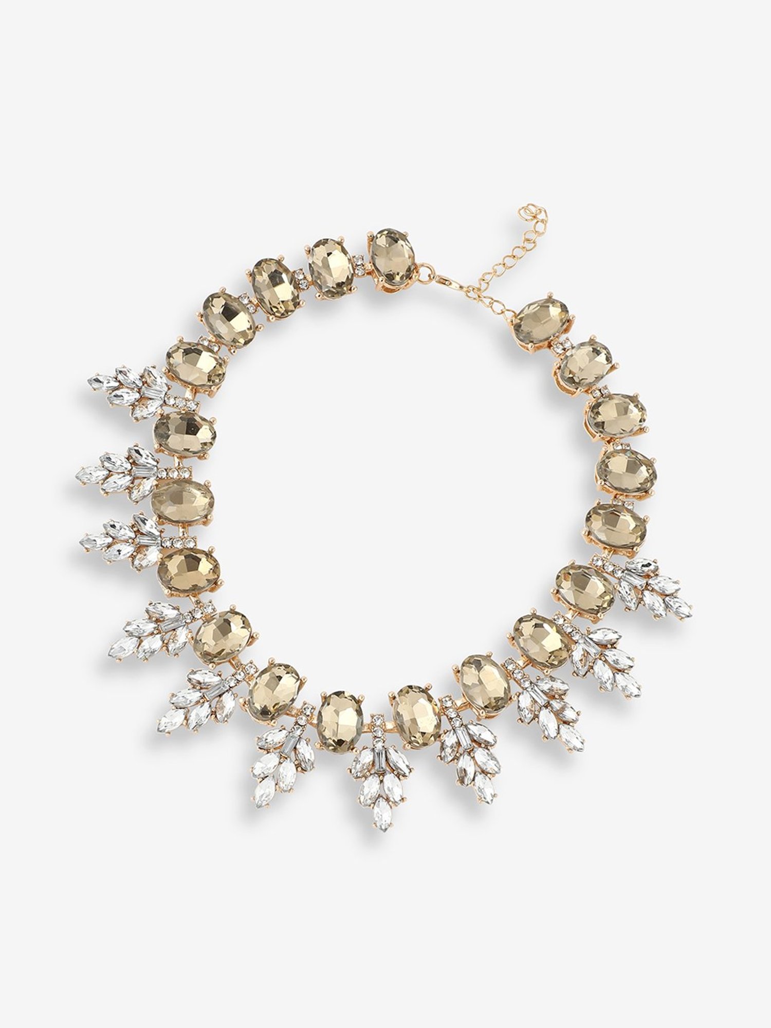 SOHI Gold Plated Party Designer Stone Statement Necklace For Women