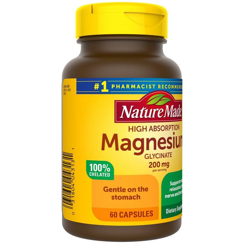 Nature Made High Absorption Magnesium Glycinate Capsules - 60ct