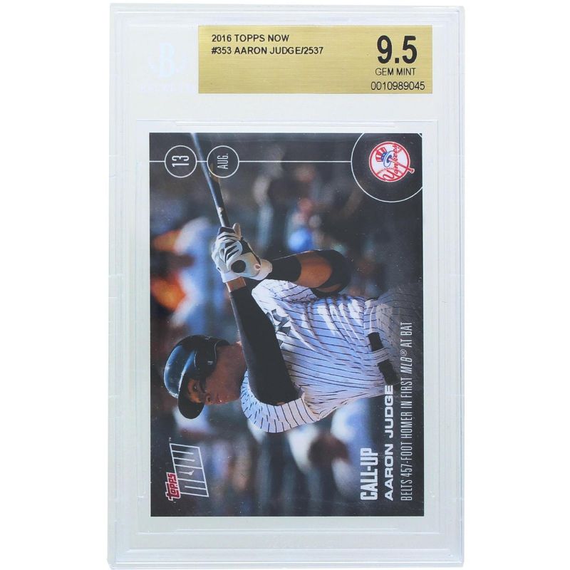 Topps Aaron Judge New York Yankees 2016 Topps Now Rookie Card #356 BGS 9.5