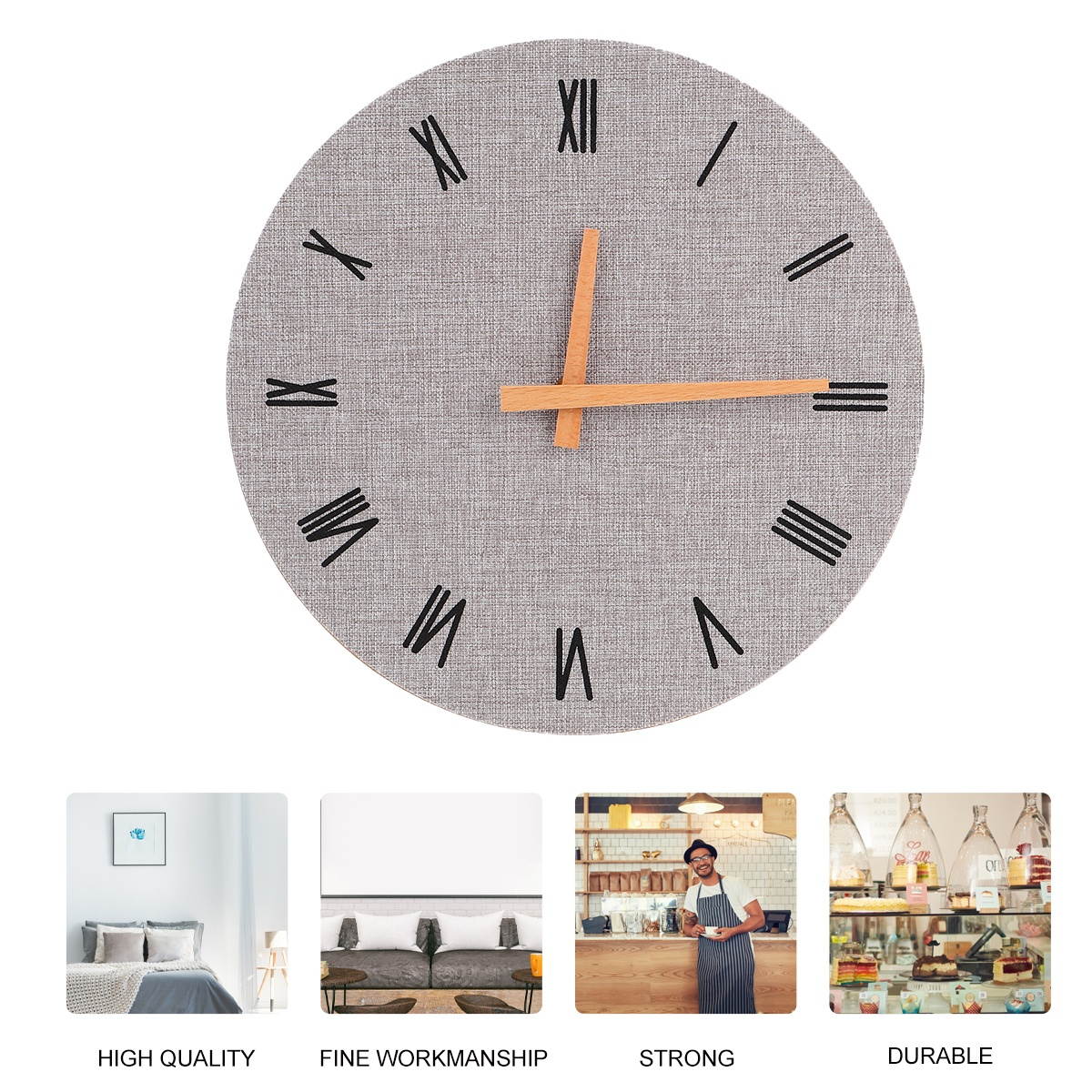 1Pc Creative Clock Decoration Household Hanging Quartz Office Clock Adornment