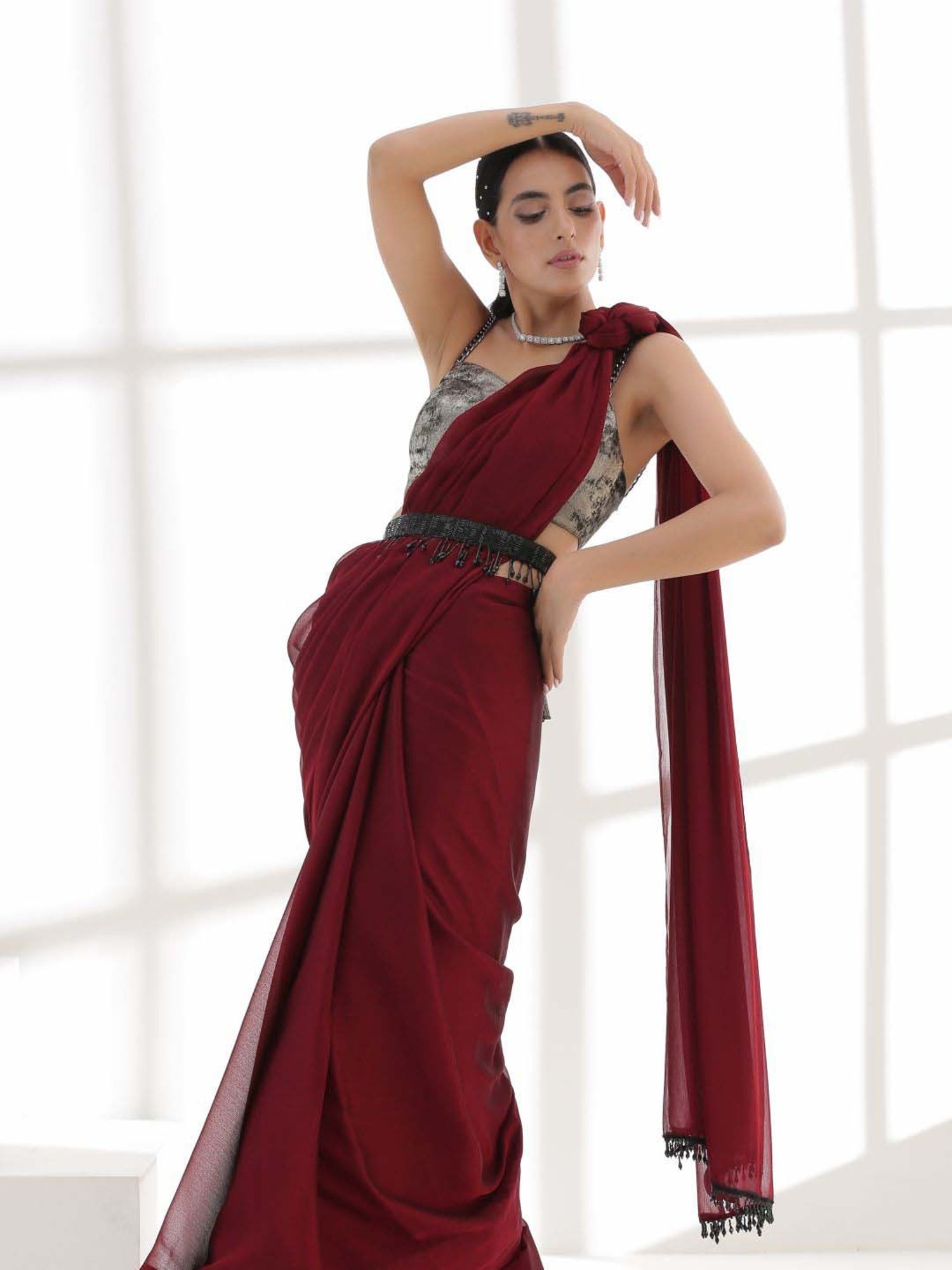 Swtantra Metallic Plain Readymade Blouse