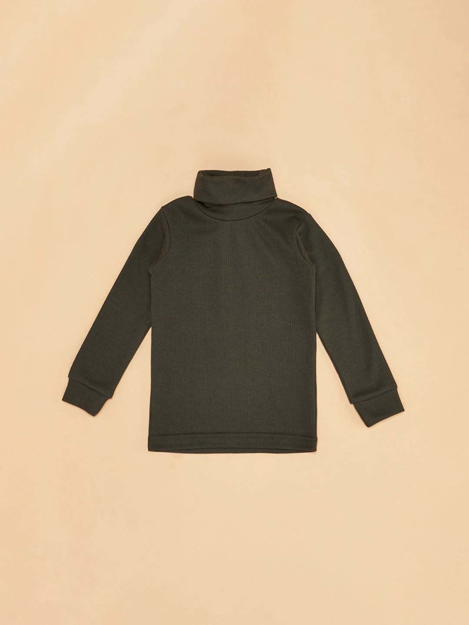 Pantaloons Junior Olive Regular Fit Full Sleeves Thermal Top