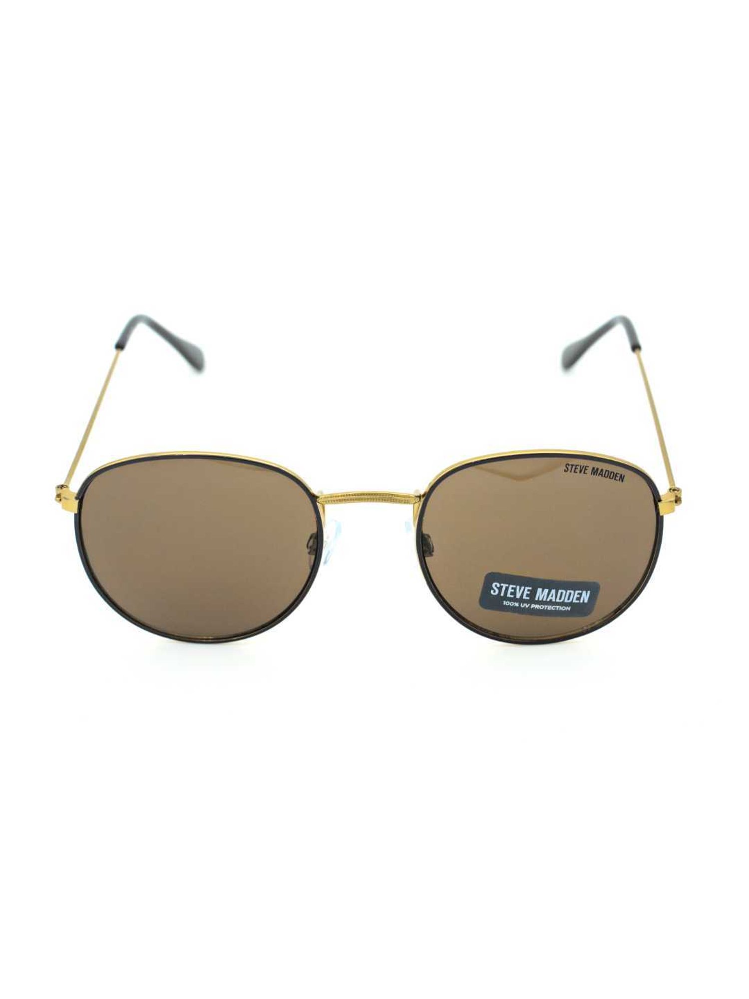 STEVE MADDEN Gold Oversize Irregular Sunglasses for Men