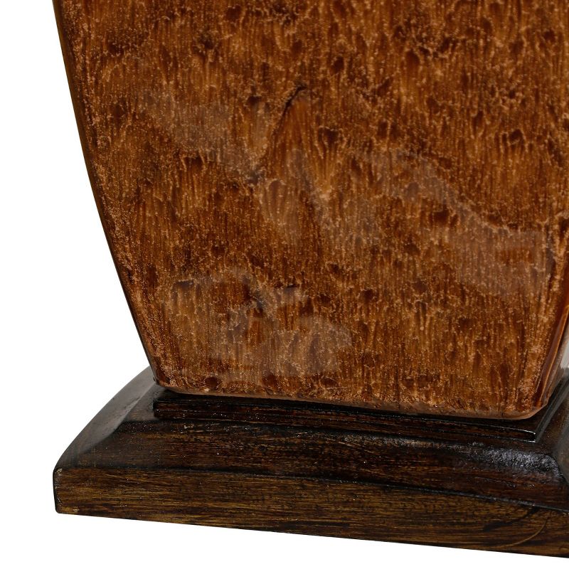 32" 3-way Varna Ceramic Table Lamp Brown/Blue - StyleCraft