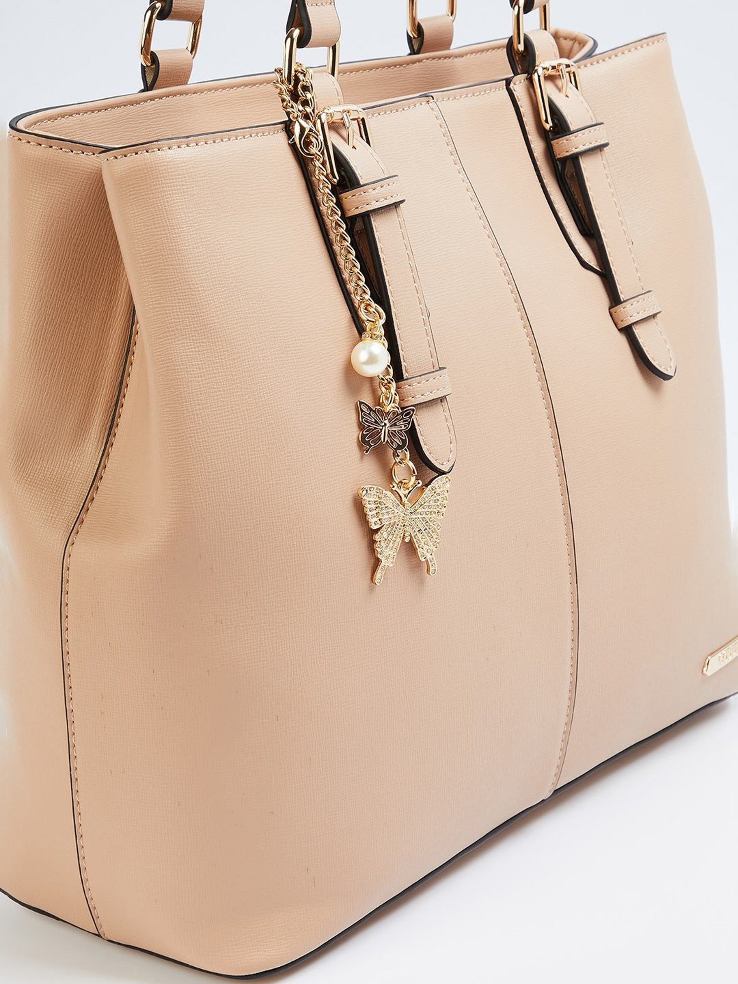 Code by Lifestyle Pink Solid Shoulder Handbag