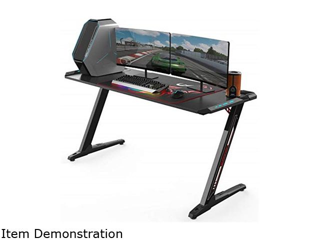RESPAWN 3000 Gaming Computer Desk - Ergonomic Height Adjustable Gaming Desk, in Blue (RSP-3000-BLU)