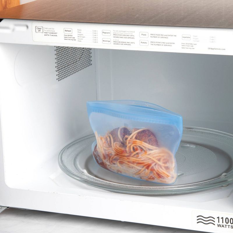 Progressive Reusable Silicone 2pk Snack Bag - Midday Blue