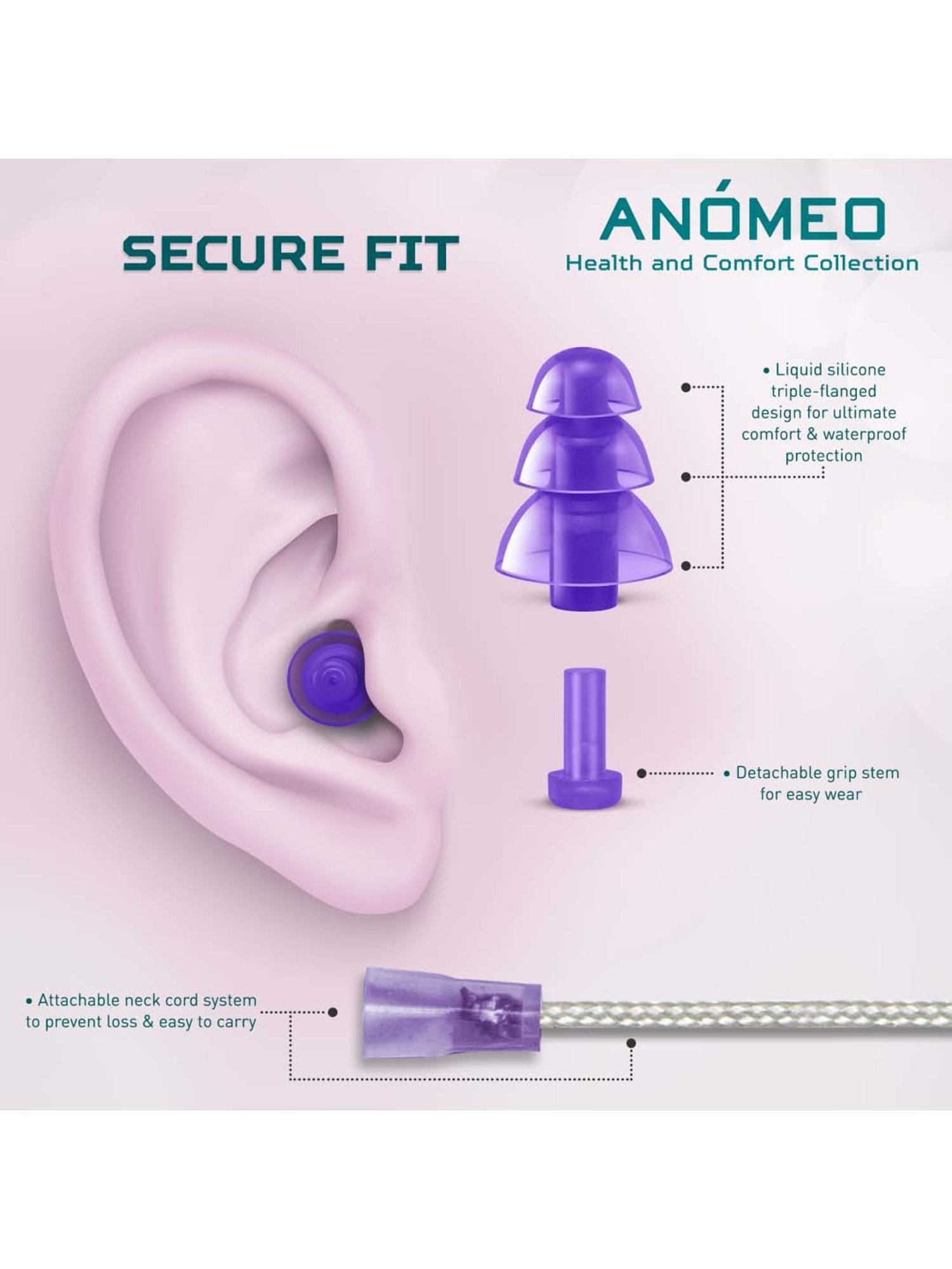 Anomeo Purple Ear Plug