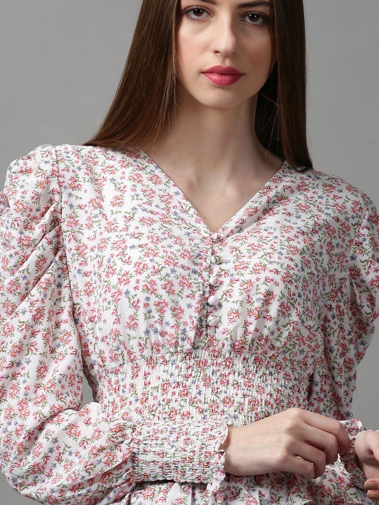 SHOWOFF White Printed Top