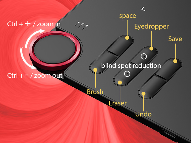 XP-PEN Deco 03 Wireless 2.4G Digital Graphics Drawing Tablet Drawing Pen Tablet with Battery-free Passive Stylus and 6 Shortcut Keys (8192 levels pressure) 10x6 Inch