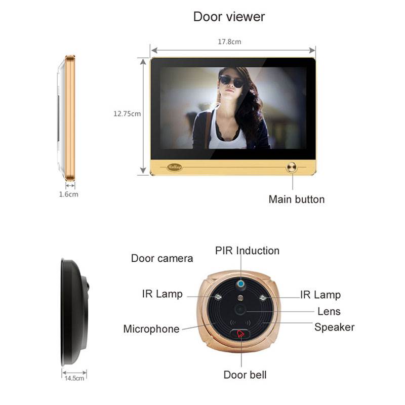 Intelligent Visual Doorbell Wifi Remote Intercom Home Security Multifunction Home Use