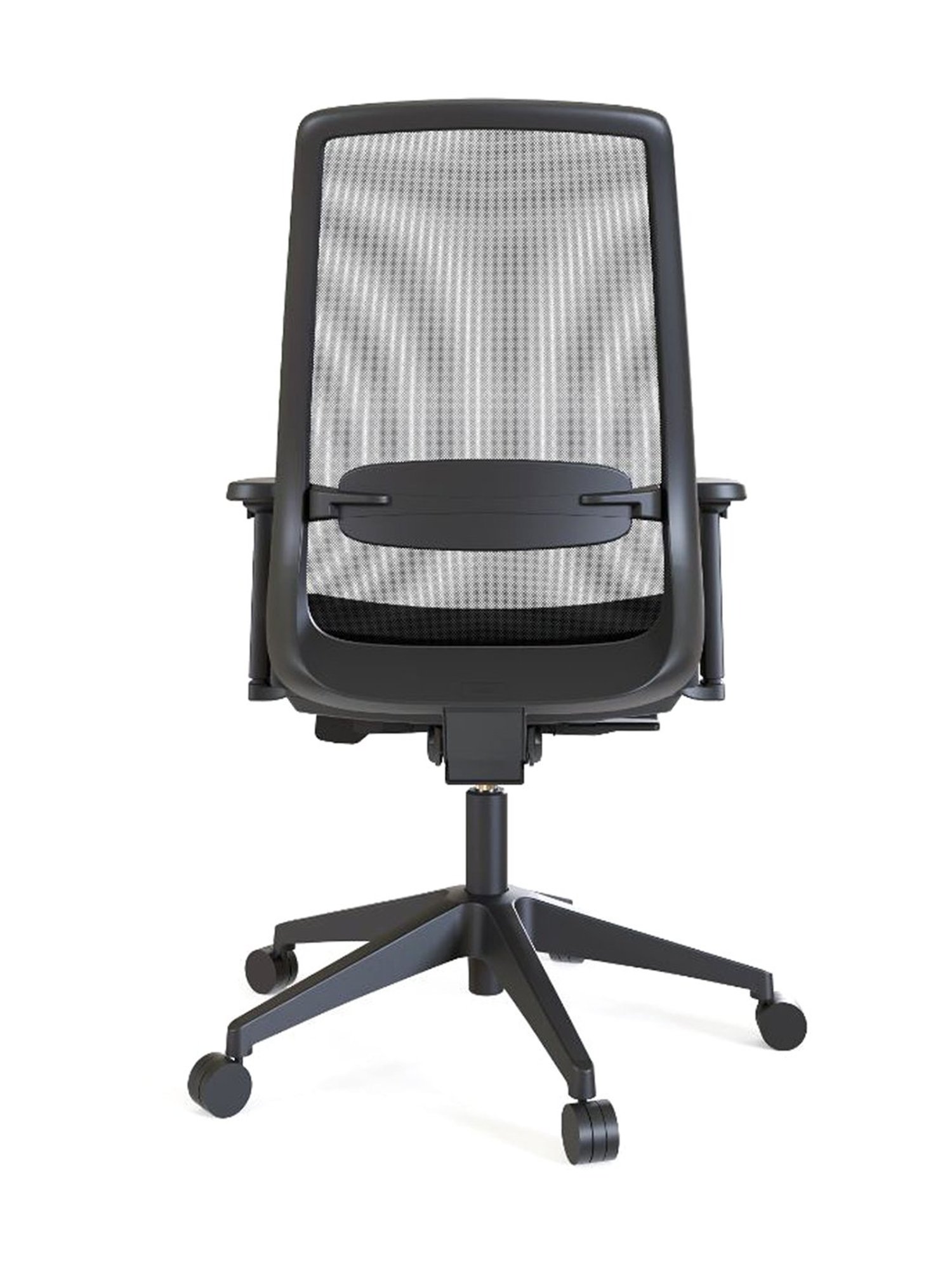 HNI India Fluence Black PU Foam Lumbar Support Office Desk Chair