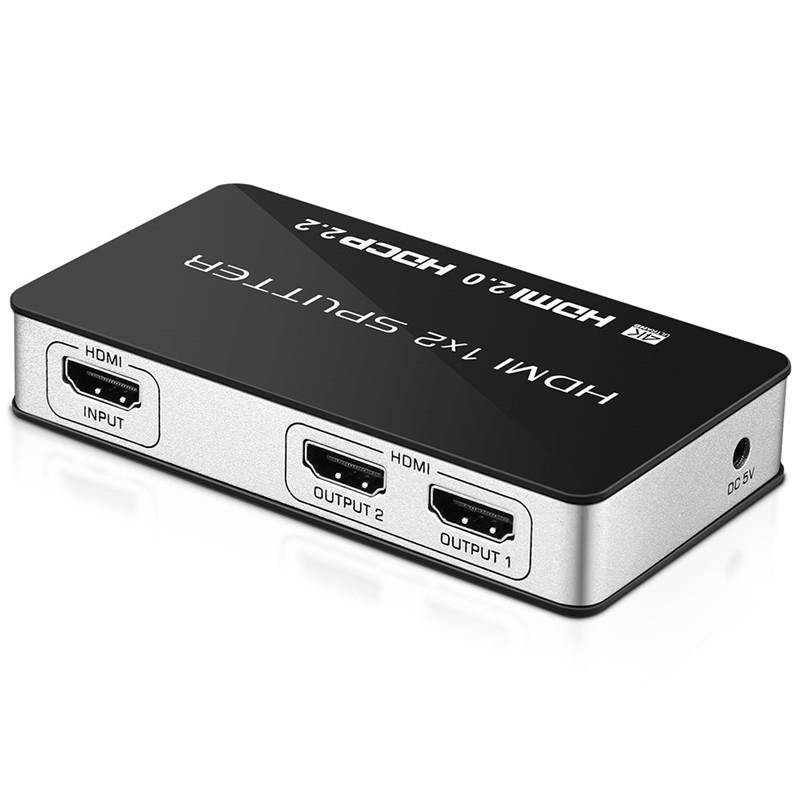 HDMI Splitter 1x2  4K 1 In 2 Out HDMI Converter, Support FULL HD 4Kx2K 3D compatible with PS3 PS4 Xbox PC Laptop HDTV HDMI Monitor