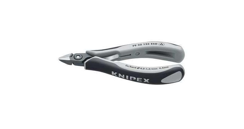 KNIPEX 79 32 125 ESD 5" Precision Electronics Side Cutter ESD w/ Pointed Head,