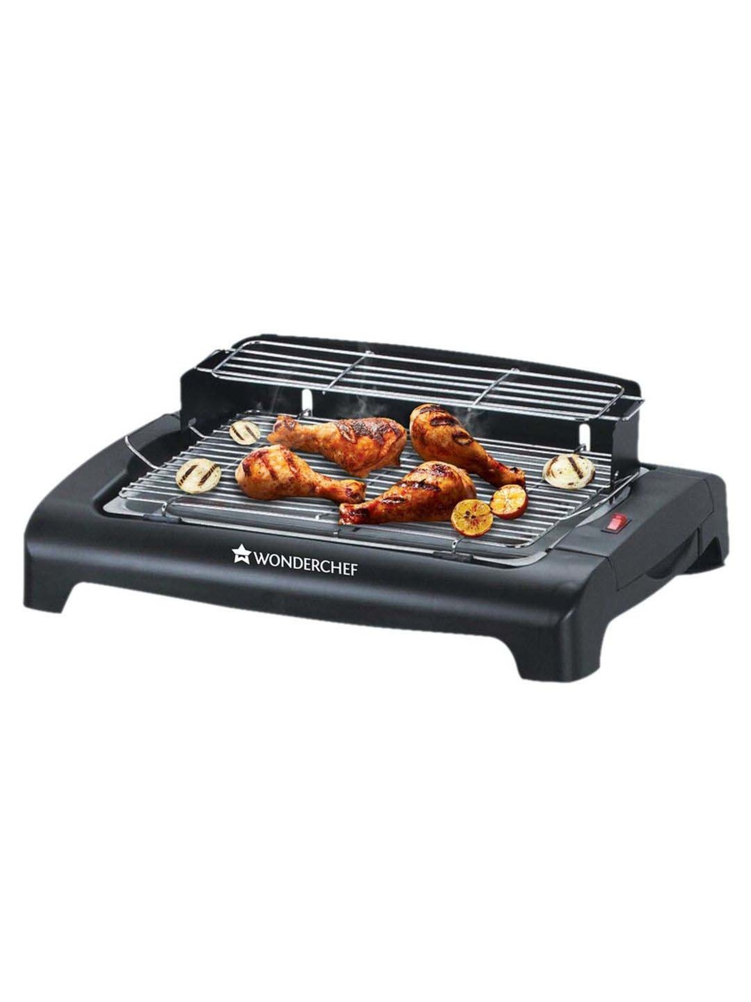 Wonderchef Smoky Grill Non-Stick Electric Barbeque(BBQ) with Adjustable Stand (1650 Watt, Black)