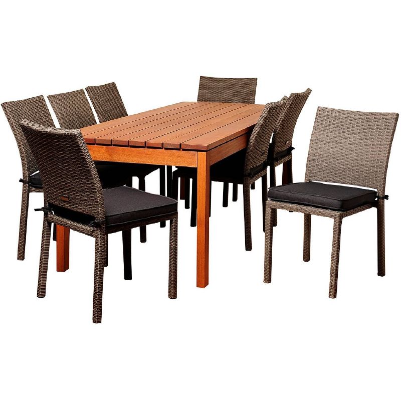 7pc Classic Outdoor Patio Dining Set Gray Wash - Saracina Home