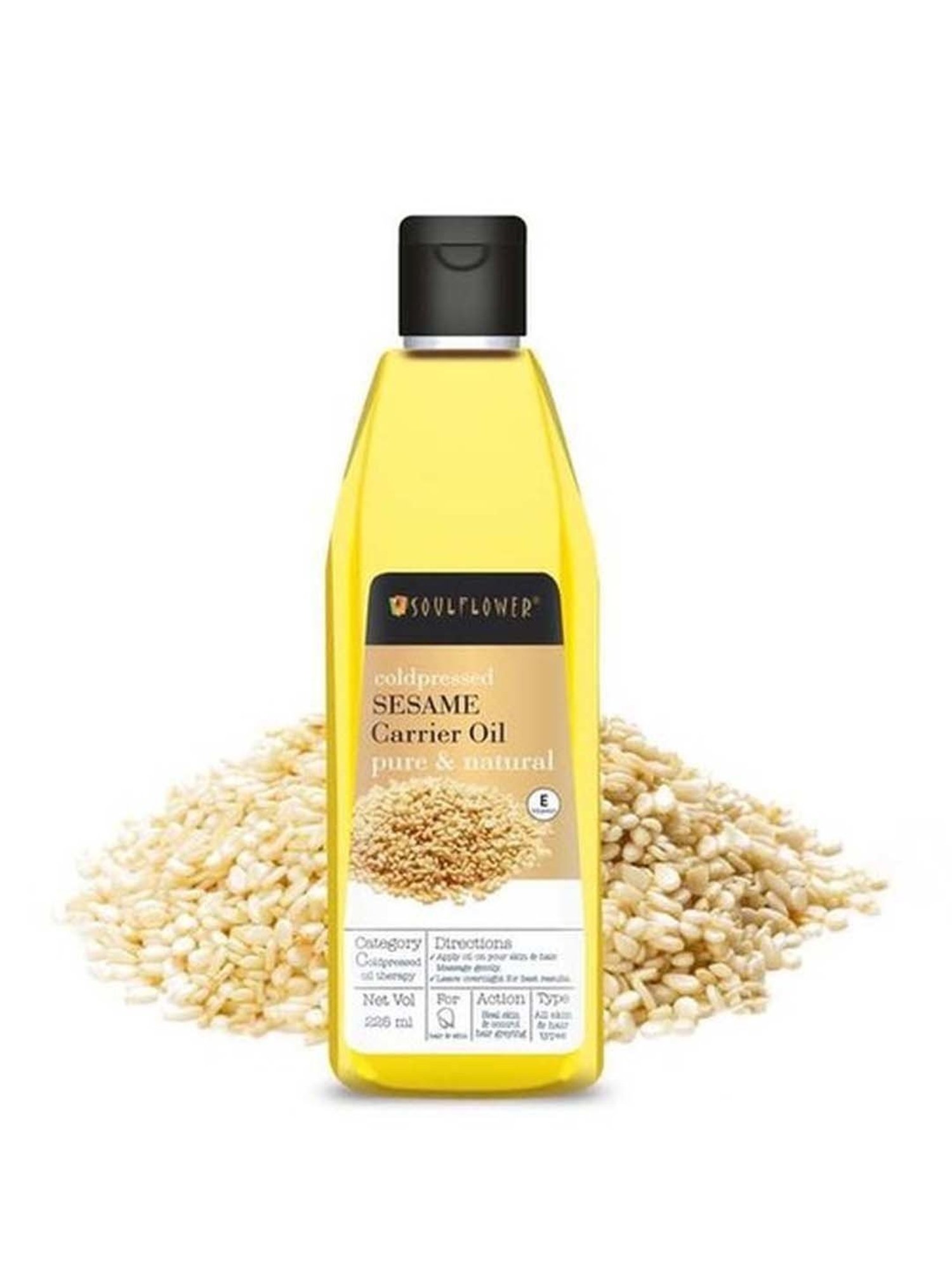 Soulflower Coldpressed Sesame Carrier Oil - 225 ml