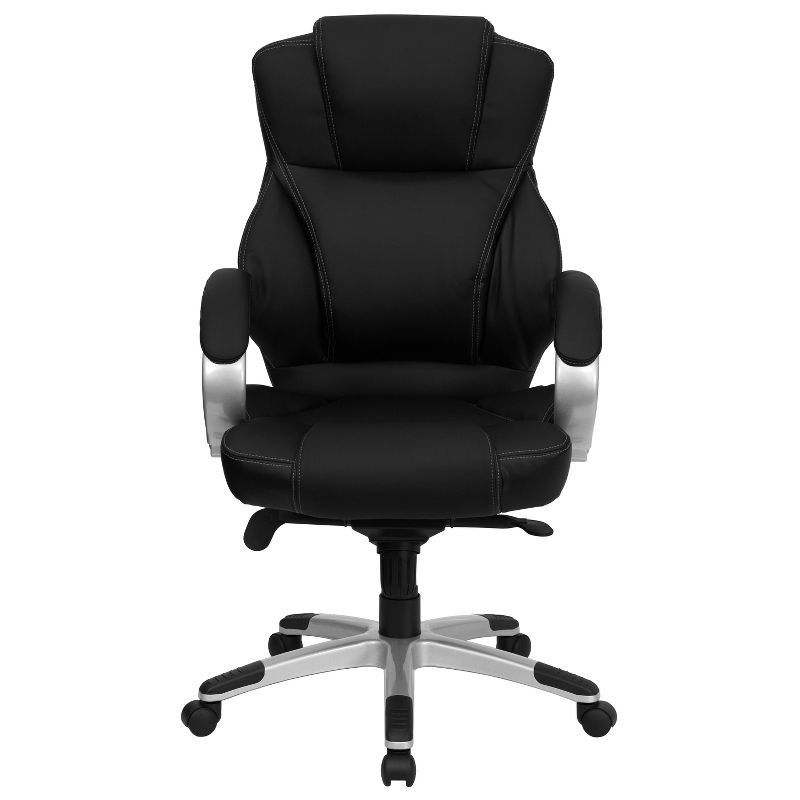 Emma and Oliver High Back Black LeatherSoft Contemporary Executive Swivel Ergonomic Office Chair