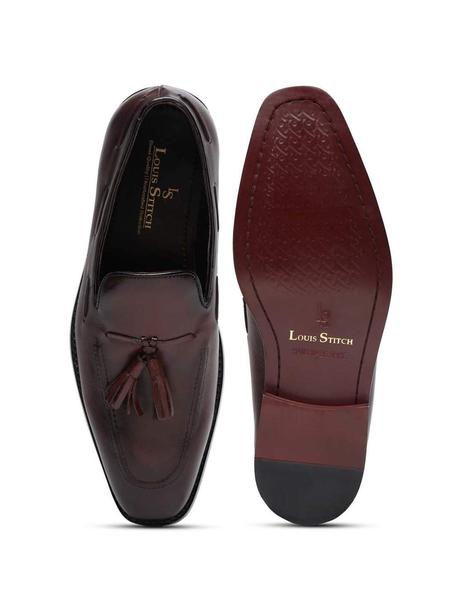 Louis Stitch Men's Brunette Brown Formal Mocassins