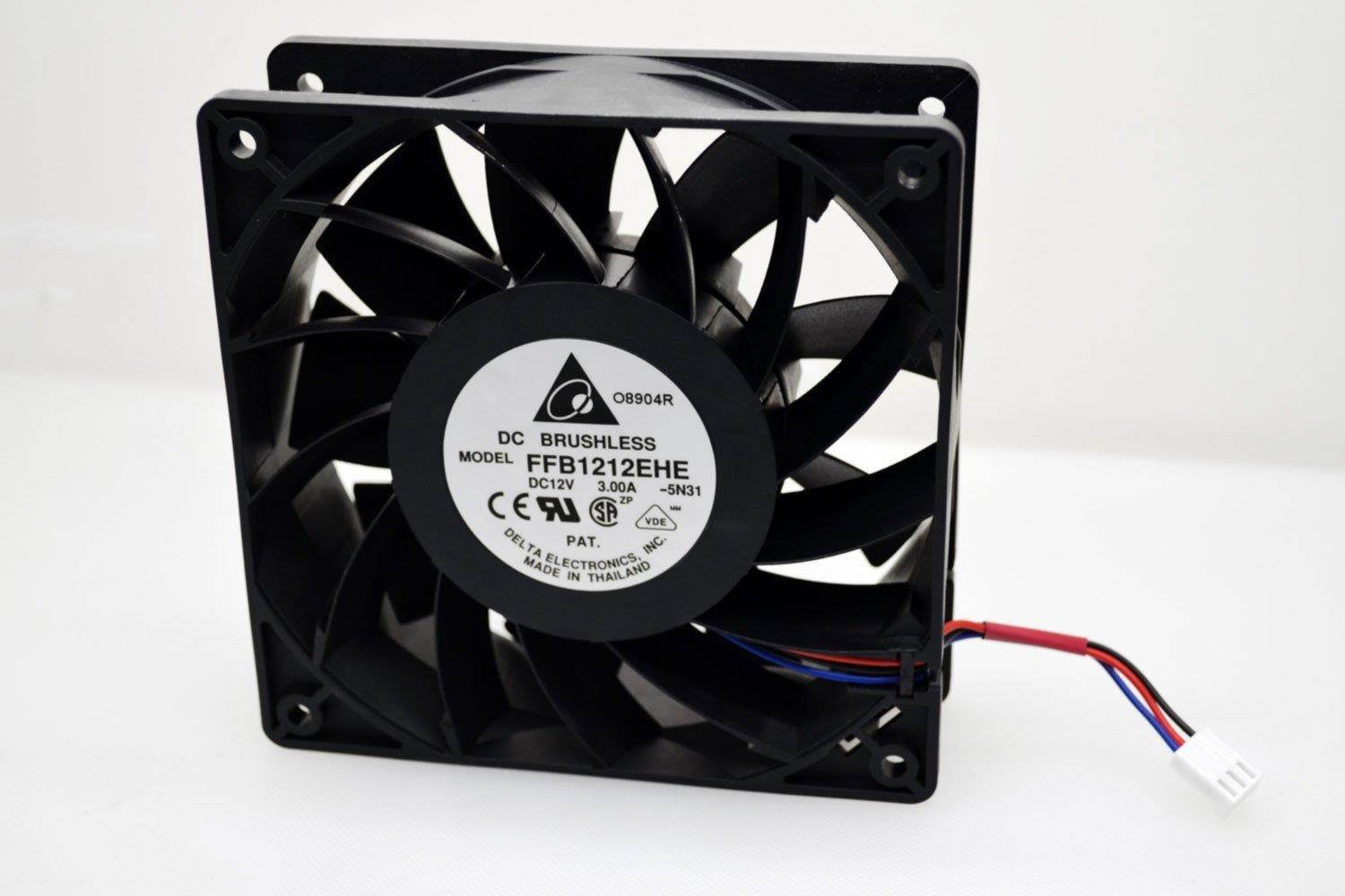 Computer Case Fan, 120mm x 120mm x 38mm 3 AMP, DC 12V, 3 pin Tach with 3 pin Fan Extension Cable, Ideal for Cooling System Down or Electronics. Ship from USA !!