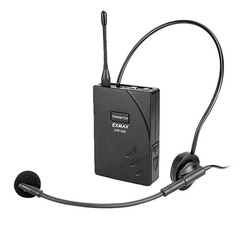 UHF-938 UHF Acoustic Transmission Wireless Headset Microphone Audio Tour Guide System for Church Churches Translation Teaching Travel Simultaneous Interpretation(1 Transmitter and 8 Receivers)