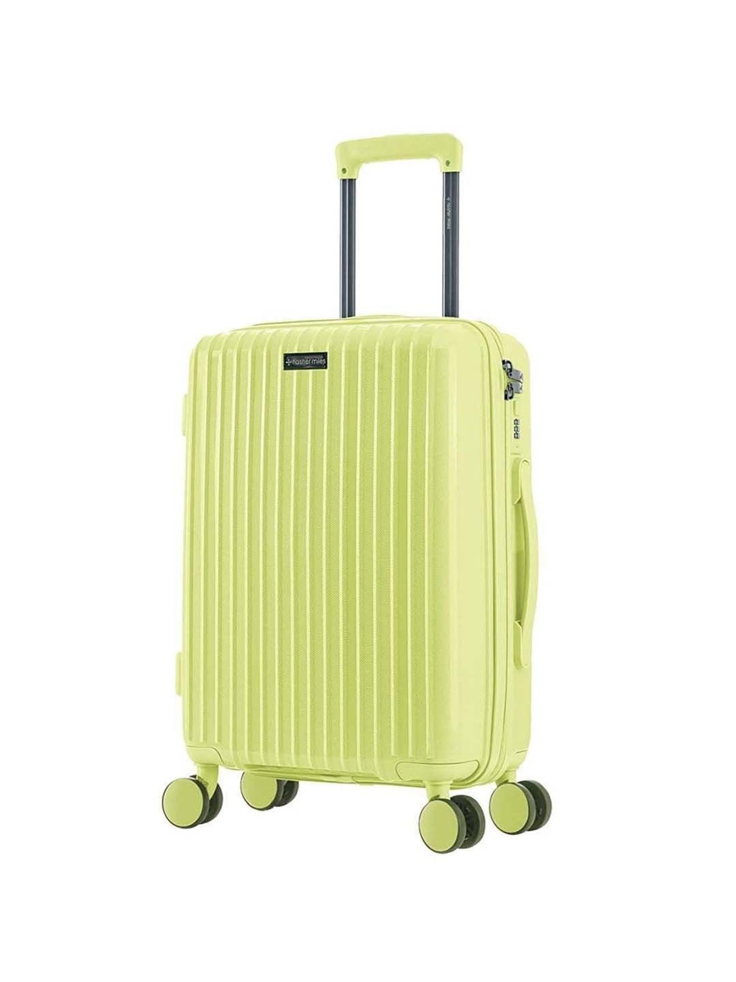 Nasher Miles Pondicherry Hard-side Polypropylene Cabin Lime Yellow 20 inch |55cm Trolley bag