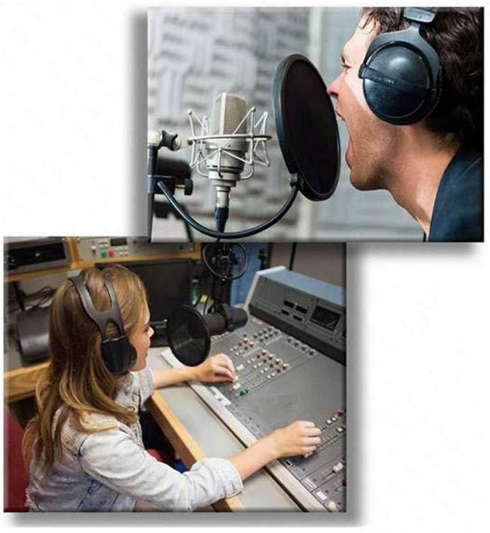 Docooler Microphone Filter Dual Layer Singing Windscreen Mic Studio Pop Filter