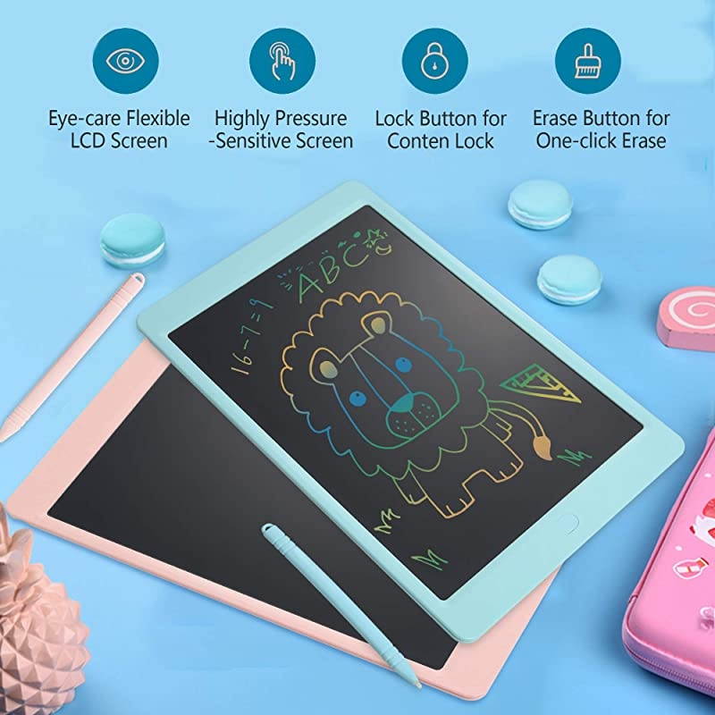LCD Writing Tablet Colorful Screen 10 inch Electronic Writing amp Drawing Doodle Board Kids Drawing Tablet Writing Pad amp Memo Board for Kids and Adults